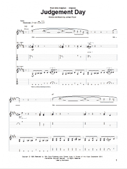 page one of Judgement Day (Guitar Tab)