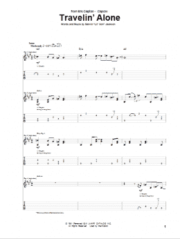 page one of Travelin' Alone (Guitar Tab)