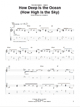 page one of How Deep Is The Ocean (How High Is The Sky) (Guitar Tab)