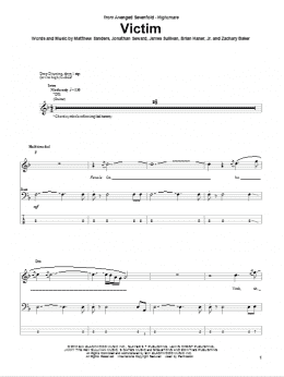 page one of Victim (Bass Guitar Tab)