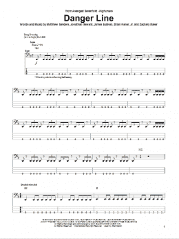 page one of Danger Line (Bass Guitar Tab)