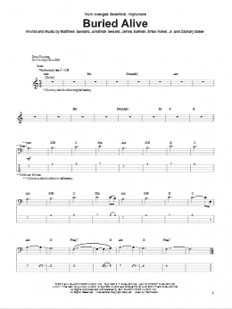 page one of Buried Alive (Bass Guitar Tab)