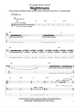page one of Nightmare (Bass Guitar Tab)