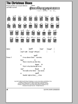 page one of The Christmas Shoes (Guitar Chords/Lyrics)