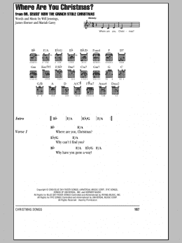 page one of Where Are You Christmas? (from How The Grinch Stole Christmas) (Guitar Chords/Lyrics)