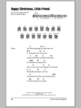page one of Happy Christmas, Little Friend (Guitar Chords/Lyrics)