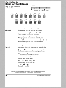 page one of (There's No Place Like) Home For The Holidays (Guitar Chords/Lyrics)