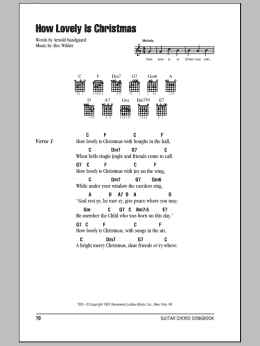 page one of How Lovely Is Christmas (Guitar Chords/Lyrics)