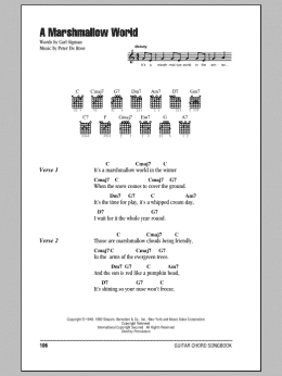 page one of A Marshmallow World (Guitar Chords/Lyrics)