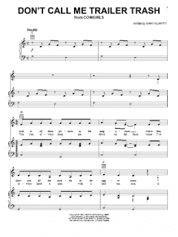 page one of Don't Call Me Trailer Trash (Piano, Vocal & Guitar Chords (Right-Hand Melody))