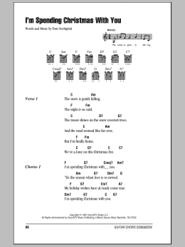 page one of I'm Spending Christmas With You (Guitar Chords/Lyrics)