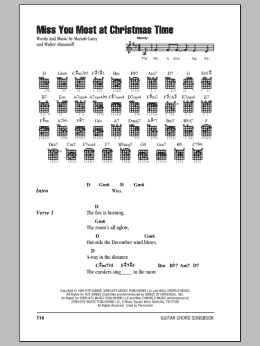 page one of Miss You Most At Christmas Time (Guitar Chords/Lyrics)