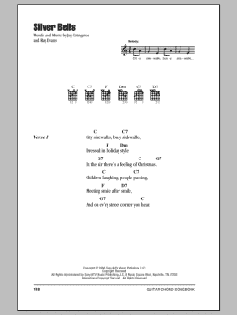 page one of Silver Bells (Guitar Chords/Lyrics)