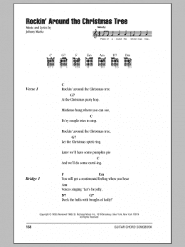 page one of Rockin' Around The Christmas Tree (Guitar Chords/Lyrics)