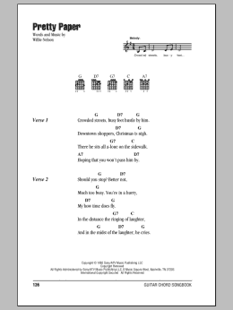page one of Pretty Paper (Guitar Chords/Lyrics)