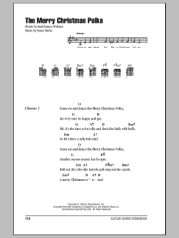 page one of The Merry Christmas Polka (Guitar Chords/Lyrics)
