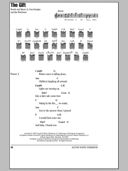 page one of The Gift (Guitar Chords/Lyrics)