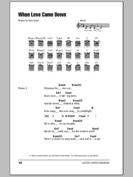 page one of When Love Came Down (Guitar Chords/Lyrics)