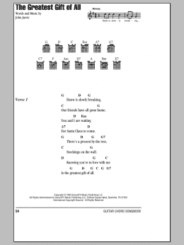 page one of The Greatest Gift Of All (Guitar Chords/Lyrics)