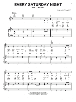 page one of Every Saturday Night (Piano, Vocal & Guitar Chords (Right-Hand Melody))