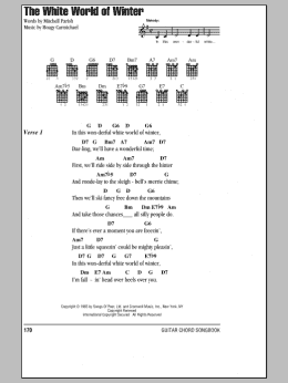 page one of The White World Of Winter (Guitar Chords/Lyrics)