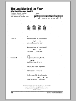 page one of The Last Month Of The Year (What Month Was Jesus Born In?) (Guitar Chords/Lyrics)