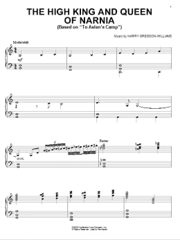 page one of The High King And Queen Of Narnia (Piano Solo)