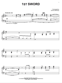 page one of 1st Sword (Piano Solo)