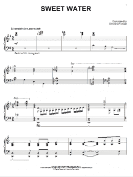 page one of Sweet Water (Piano Solo)