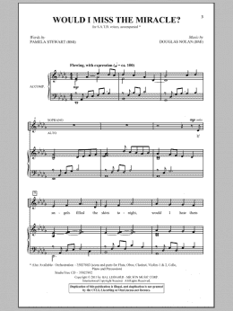page one of Would I Miss The Miracle? (SATB Choir)