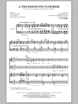 page one of A Thanksgiving Flourish (SATB Choir)