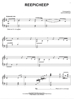 page one of Reepicheep (Piano Solo)