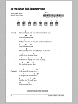 page one of In The Good Old Summertime (Guitar Chords/Lyrics)