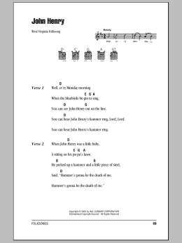 page one of John Henry (Guitar Chords/Lyrics)