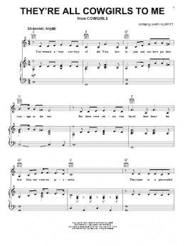 page one of They're All Cowgirls To Me (Piano, Vocal & Guitar Chords (Right-Hand Melody))