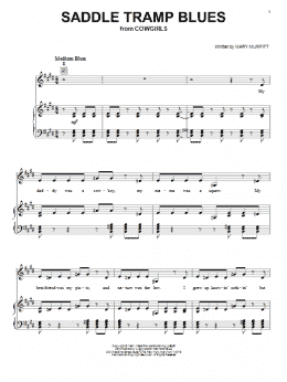 page one of Saddle Tramp Blues (Piano, Vocal & Guitar Chords (Right-Hand Melody))