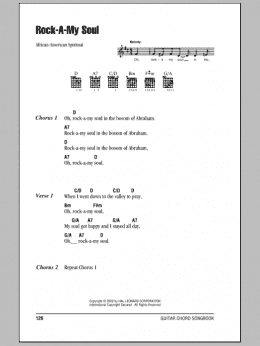 page one of Rock-A-My Soul (Guitar Chords/Lyrics)