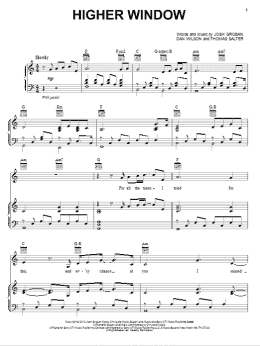 page one of Higher Window (Piano, Vocal & Guitar Chords (Right-Hand Melody))