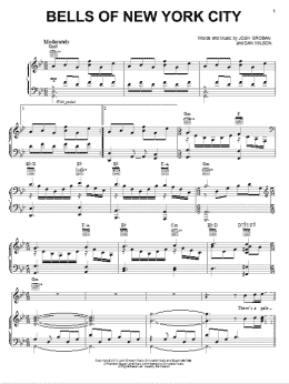 page one of Bells Of New York City (Piano, Vocal & Guitar Chords (Right-Hand Melody))