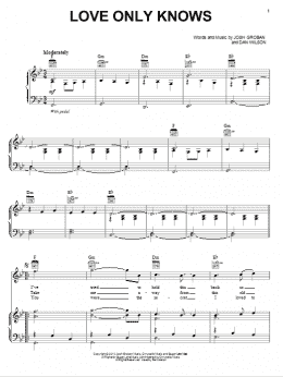 page one of Love Only Knows (Piano, Vocal & Guitar Chords (Right-Hand Melody))