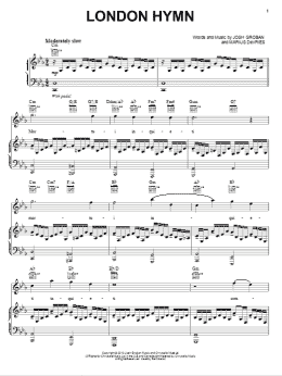 page one of London Hymn (Piano, Vocal & Guitar Chords (Right-Hand Melody))