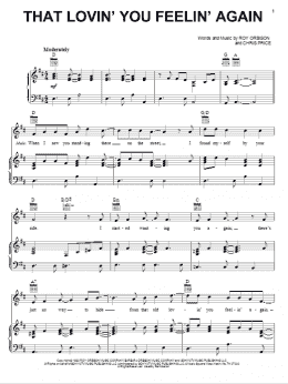 page one of That Lovin' You Feelin' Again (Piano, Vocal & Guitar Chords (Right-Hand Melody))