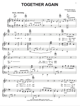 page one of Together Again (Piano, Vocal & Guitar Chords (Right-Hand Melody))