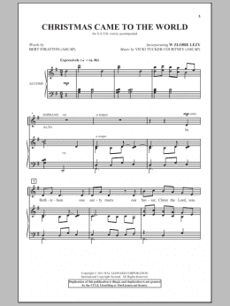 page one of Christmas Came To The World (SATB Choir)