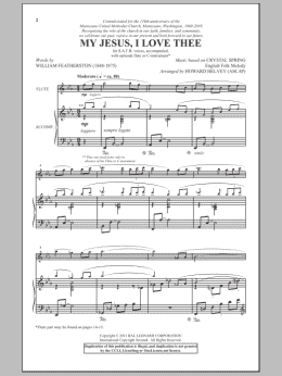 page one of My Jesus, I Love Thee (SATB Choir)