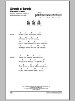 page one of The Streets Of Laredo (Guitar Chords/Lyrics)