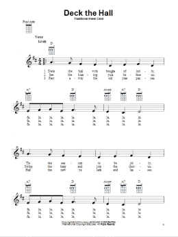 page one of Deck The Hall (Ukulele)