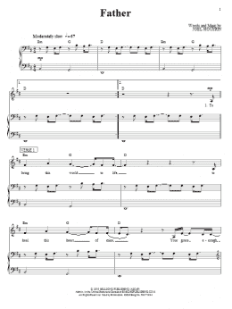 page one of Father (Piano, Vocal & Guitar Chords (Right-Hand Melody))