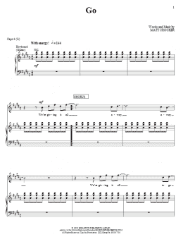 page one of Go (Piano, Vocal & Guitar Chords (Right-Hand Melody))