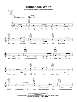page one of Tennessee Waltz (Ukulele)